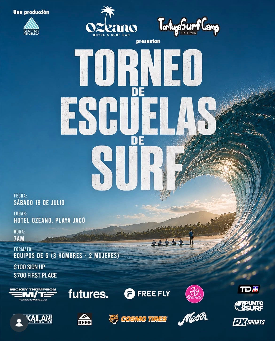 Registro Torneo de Escuelas de Surf | Jacó, Costa Rica