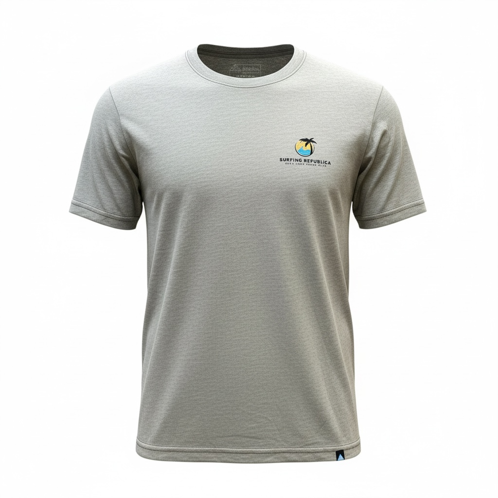 Camiseta gris modelo Palm Tree