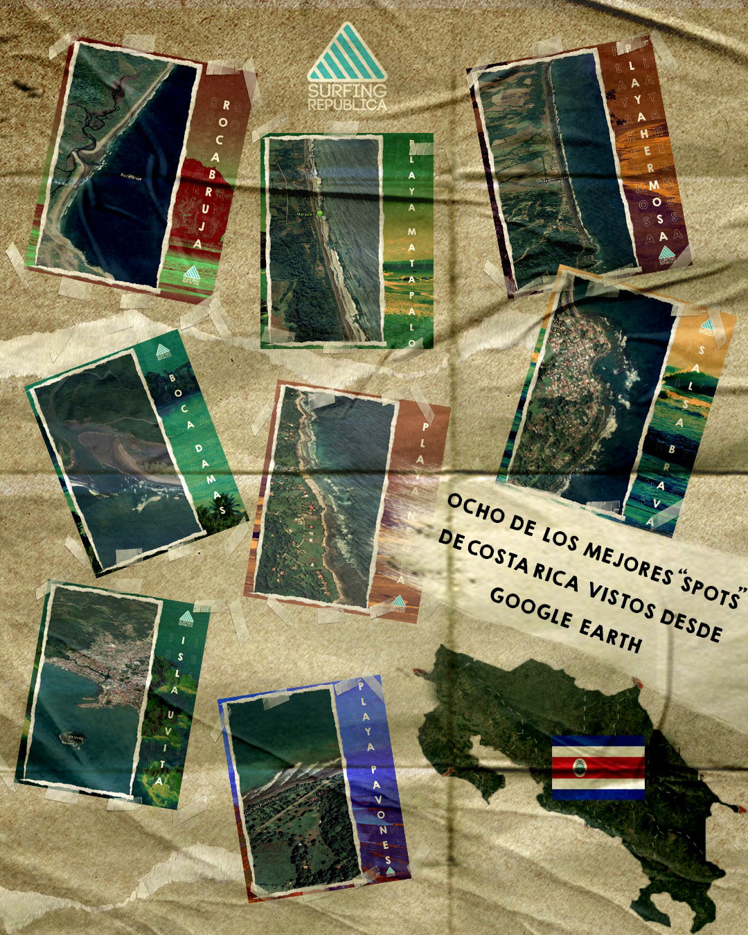 Surfing Costa Rica - Ocho de los mejores “spots” de Costa Rica vistos desde Google Earth