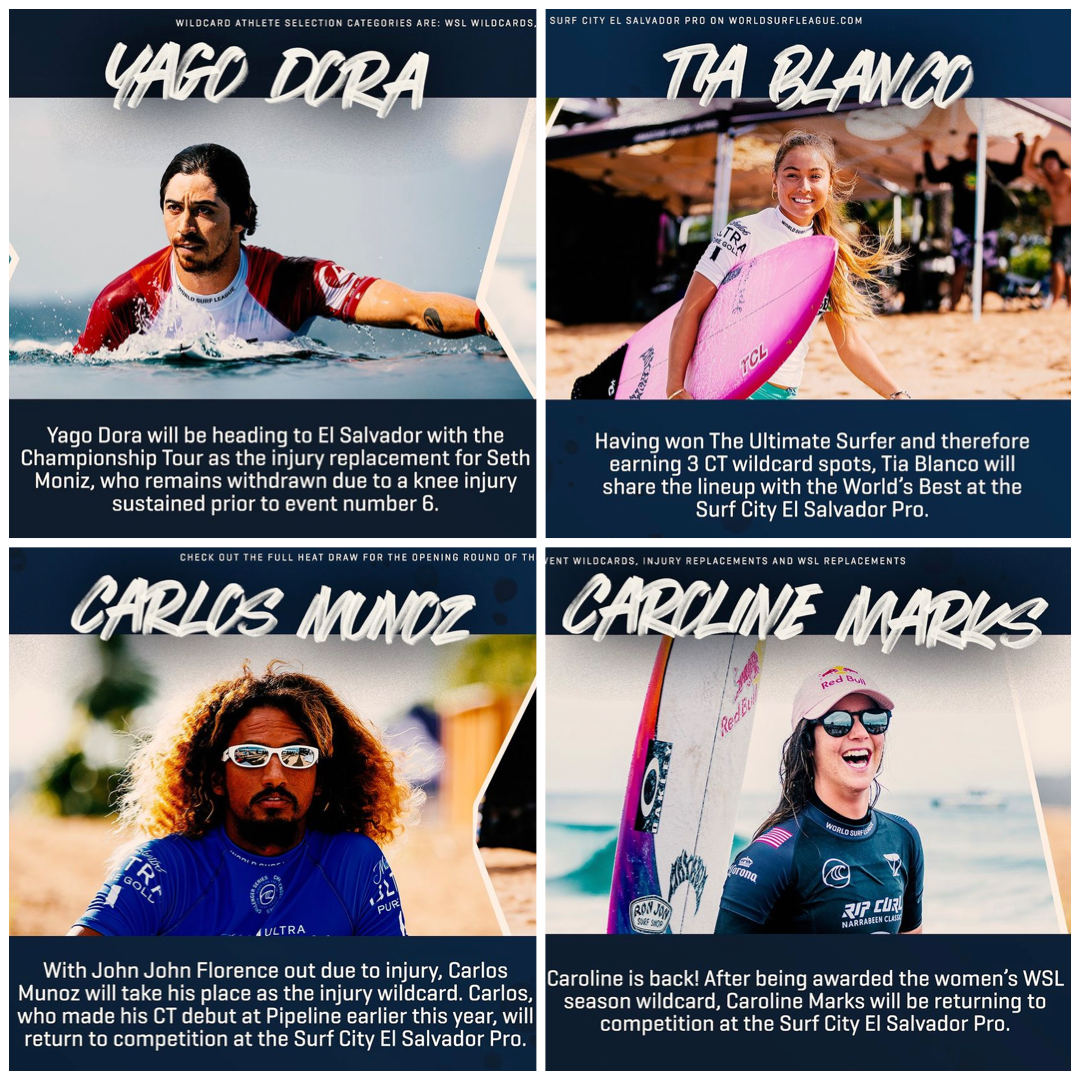 Surfing Republica - WSL definió los wildcards para El Salvador y “Cali” Muñoz competirá nuevamente en el CT 2022