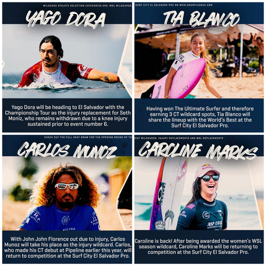 Surfing Republica - WSL definió los wildcards para El Salvador y “Cali” Muñoz competirá nuevamente en el CT 2022