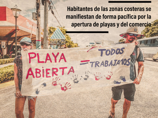 Surfing Costa Rica - Habitantes de las zonas costeras se manifiestan de forma pacífica por la apertura de playas y del comercio