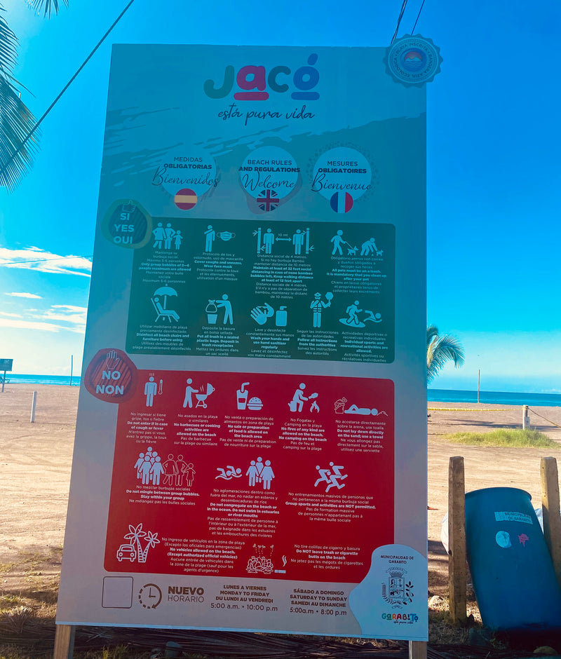 Surfing Costa Rica - Municipalidad de Garabito instaló lavamanos, duchas y rótulos en playas del cantón