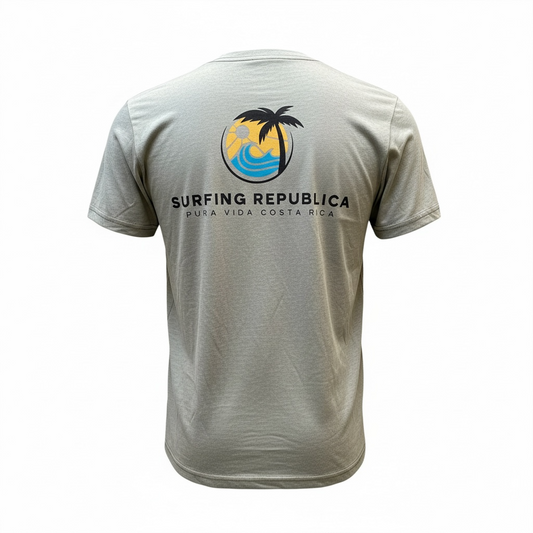 Camiseta gris modelo Palm Tree