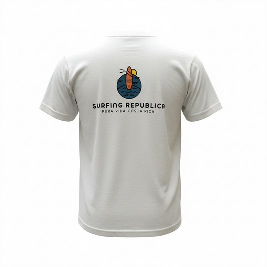 Camiseta blanca niño Surfing Republica modelo Surfboard