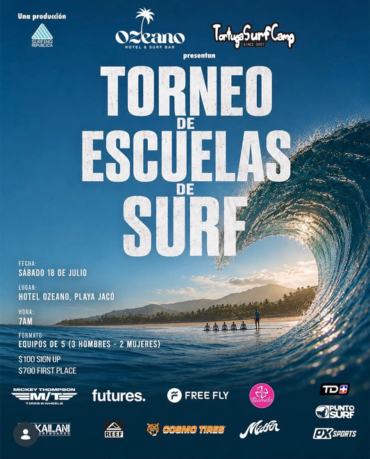 Registro Torneo de Escuelas de Surf | Jacó, Costa Rica